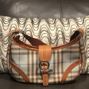 Burberry blue nova check shoulder bag